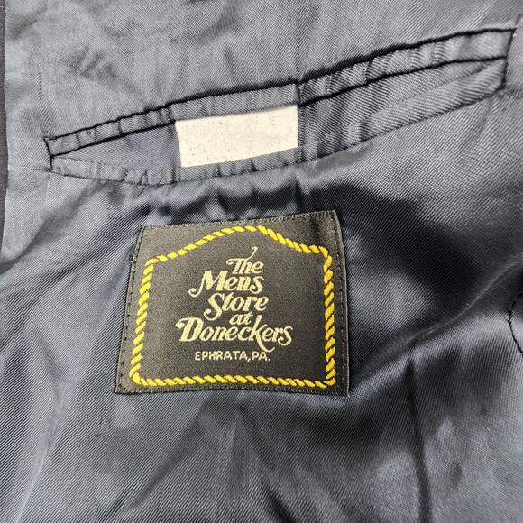 Ralph Lauren Navy Blue Pin Stripe 3 Button Suit Dress Jacket Men's Size 42R - Picture 9 of 9